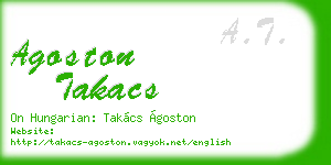agoston takacs business card